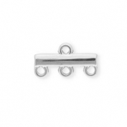 BY31® Stainless steel findings connector bar with 4 loops Silver