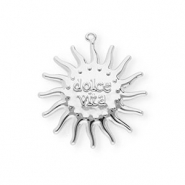 BY31® Eco-brass metal charms sun Dolce vita"" Silver