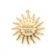 BY31® Eco-brass metal charms sun Dolce vita"" Gold