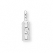 BY31® Eco-brass metal charms wine bottle Silver
