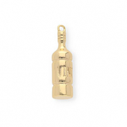 BY31® Eco-brass metal charms wine bottle Gold