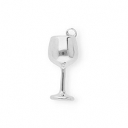 BY31® Eco-brass metal charms wine glass Silver