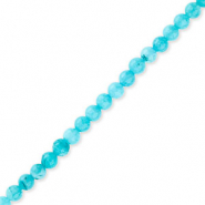 6 mm natural stone beads Aquamarine Blue