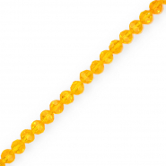 Round top faceted beads 4 mm Orange