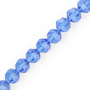 Round top faceted beads 12 mm Sky Blue