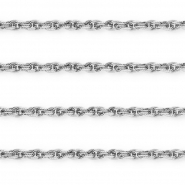 Stainless steel findings belcher chain twist Silver