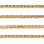 Stainless steel findings belcher chain double curb links Gold
