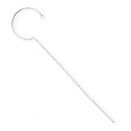 BY31® Stainless Steel findings earrings / creoles with loop Silver