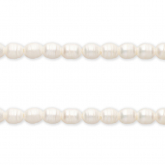 Imperfect freshwater pearls rice 12x10mm Natural White