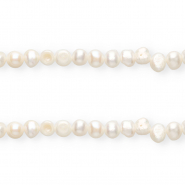 Imperfect freshwater pearls nugget round 7-8mm Naturel White
