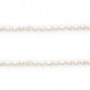 Imperfect freshwater pearls nugget round 6-7x5mm Natural White