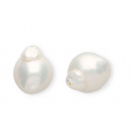 Imperfect freshwater pearls irregular drop Natural White
