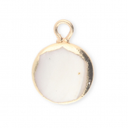 Imperfect freshwater pearls charm round Gold-Natural White