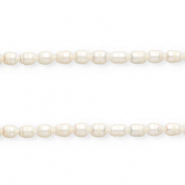 Imperfect freshwater pearls rice 9x7-8mm Natural White