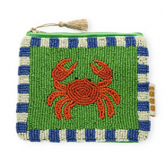 BY31® Pouch crab Green-Burnt Orange-Blue-White-Gold
