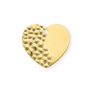 Stainless steel charms heart Gold