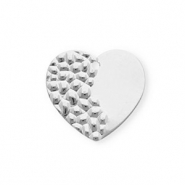 Stainless steel charms heart Silver