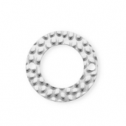 Stainless steel findings connector round Silver