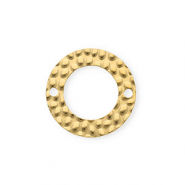 Stainless steel findings connector round Gold