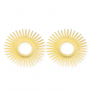 Stainless steel findings earrings / earpins with loop Gold