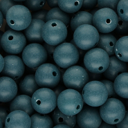 12 mm DQ acrylic beads Petrol Blue