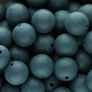 14 mm DQ acrylic beads Petrol Blue