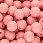 14 mm DQ acrylic beads Coral red