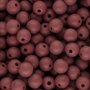10 mm DQ acrylic beads Bordeaux red