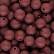 12 mm DQ acrylic beads Bordeaux red