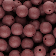 14 mm DQ acrylic beads Bordeaux red