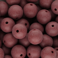 16 mm DQ acrylic beads Bordeaux red