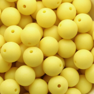 14 mm DQ acrylic beads Sunshine yellow