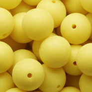 20 mm DQ acrylic beads Sunshine yellow