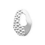 Stainless steel charms oval Silver