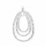 Statement charms oval rings Silver
