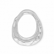 Statement charms / connector oval Silver