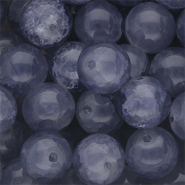12 mm glass beads Denim Blue