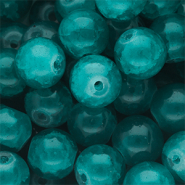 12 mm glass beads Teal Green