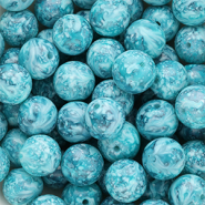 12 mm glass beads Multicolour Blue