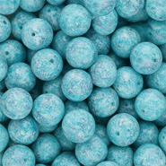 14 mm glass beads Multicolour Blue