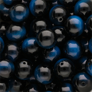 14 mm glass beads Black-Blue