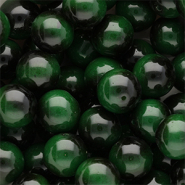 14 mm glass beads Black-Dark Green
