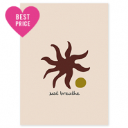 BY31&reg; Jewellery cards "Just breathe" Cr&egrave;me-Dark Brown-Olive Green