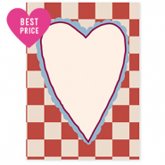 BY31&reg; Jewellery cards heart Cr&egrave;me-Red-Bordeaux Red-Light Blue
