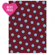BY31&reg; Jewellery cards dots Mahogany Red-Light Blue