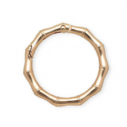 Keychain clasp findings ring bamboo-look Gold