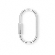 Keychain findings lock oval Silver