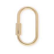 Keychain findings lock oval Gold