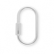 Keychain findings lock oval Silver