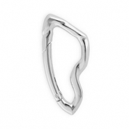 Keychain clasp findings asymmetrical Silver